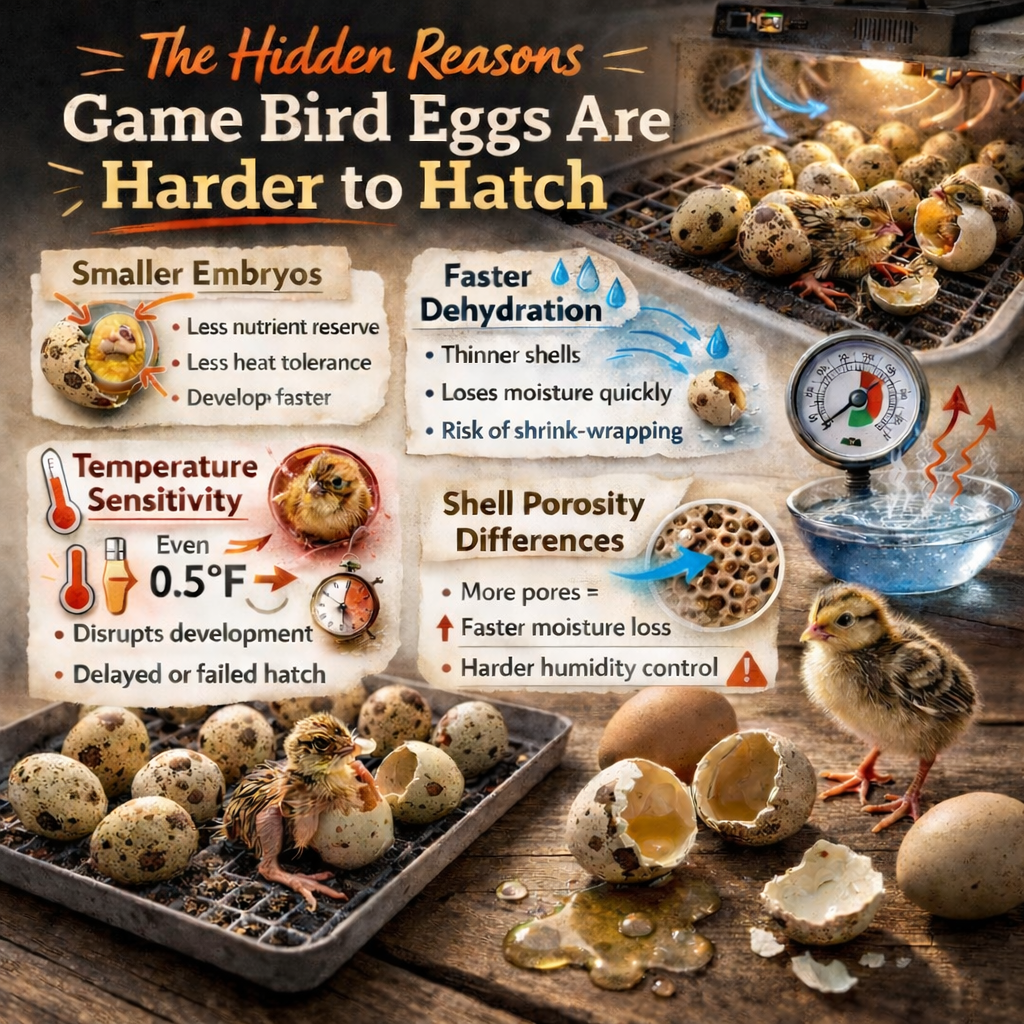 Why Game Birds Are Harder to Hatch Than Chickens