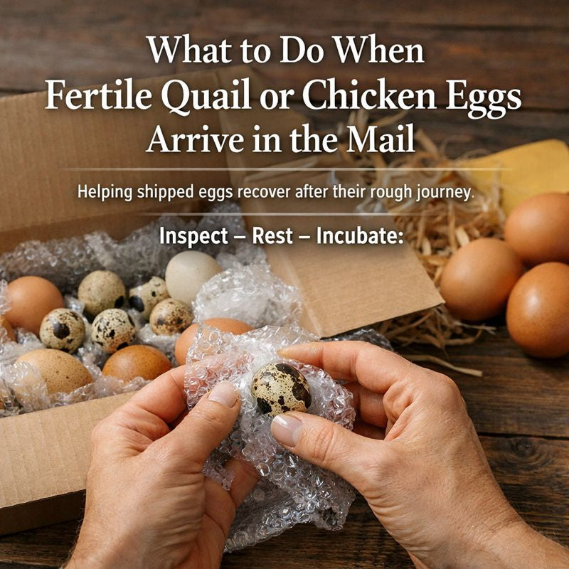 What to Do When Fertile Quail or Chicken Eggs Arrive in the Mail