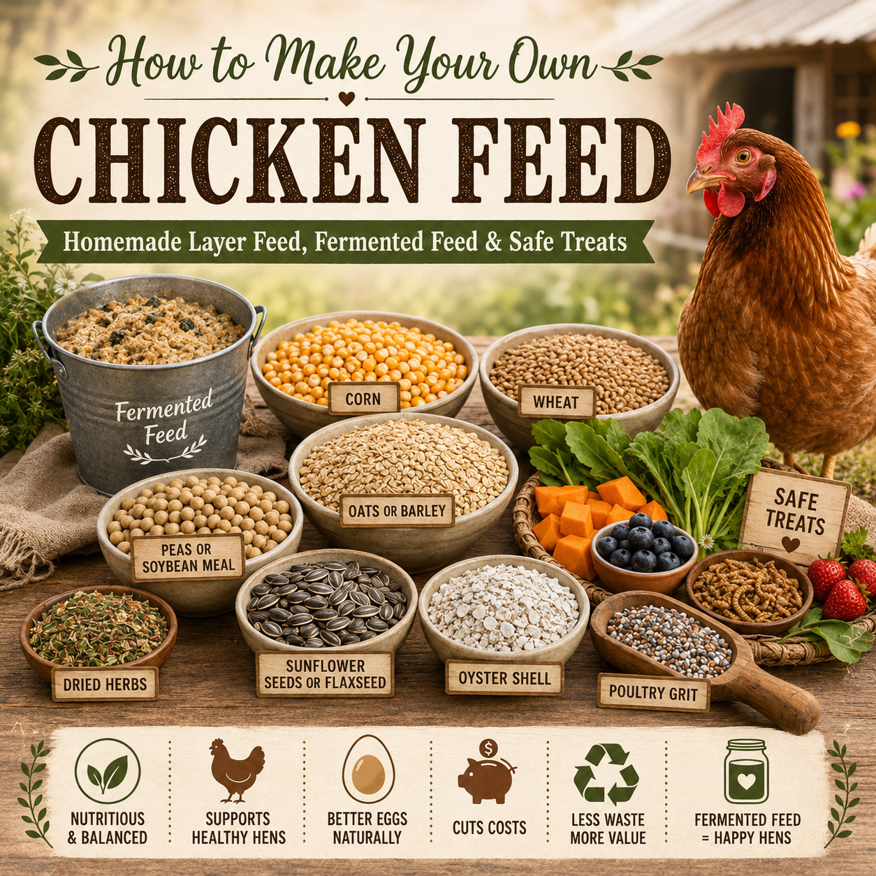 How to Make Your Own Chicken Feed
