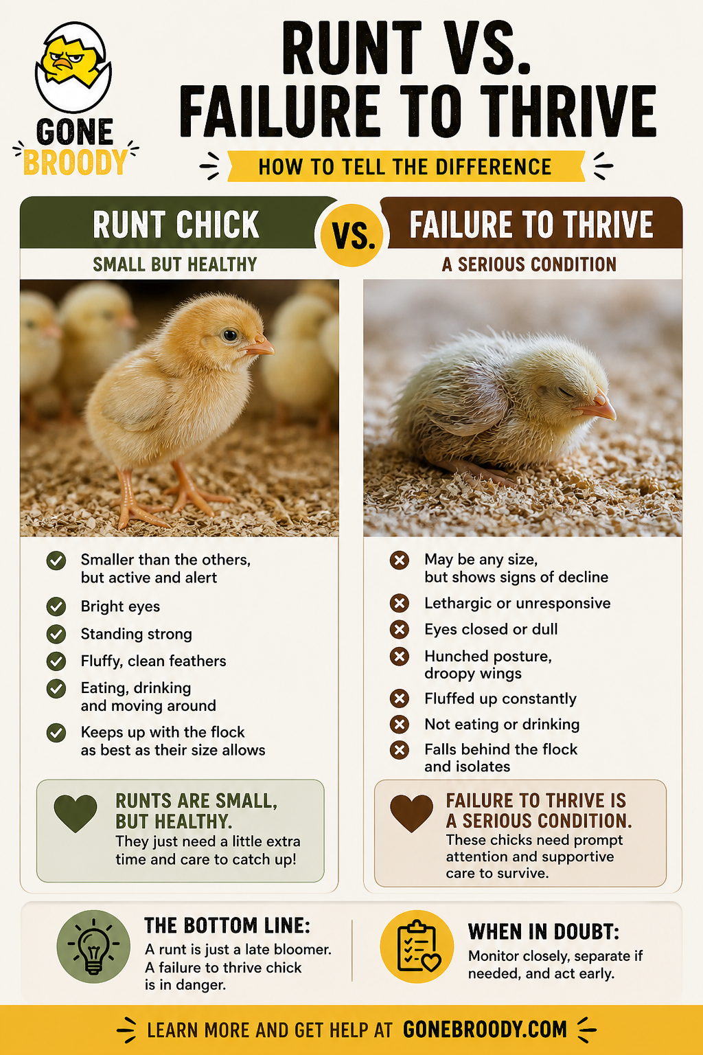 Runt vs Failure to Thrive in Chickens