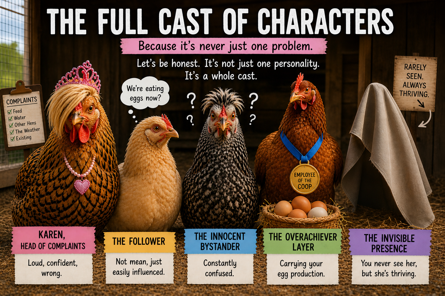 The 90/10 Rule for Chickens (or: Why One Hen Is Ruining Everyone’s Morning)