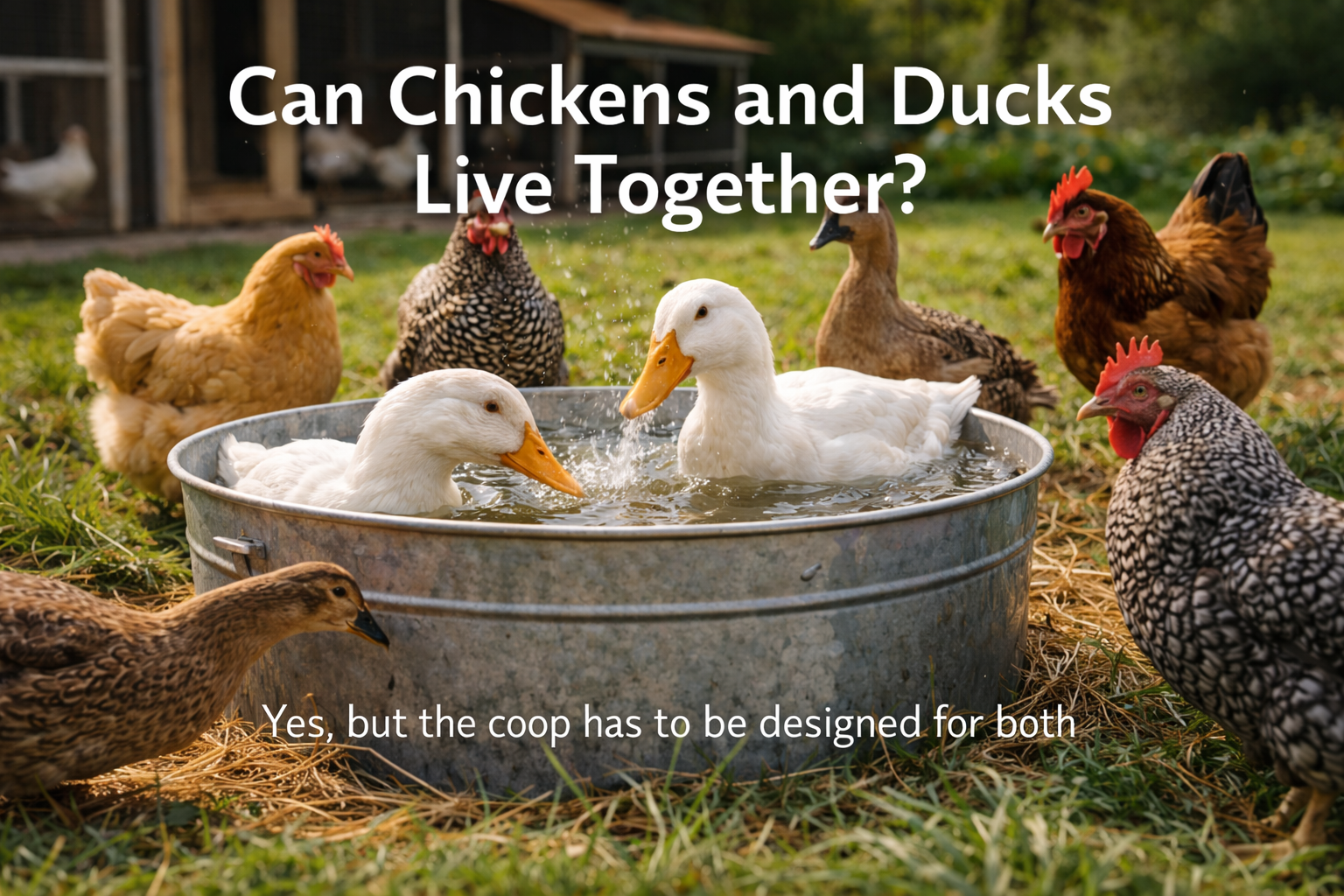 Can Chickens and Ducks Live Together?