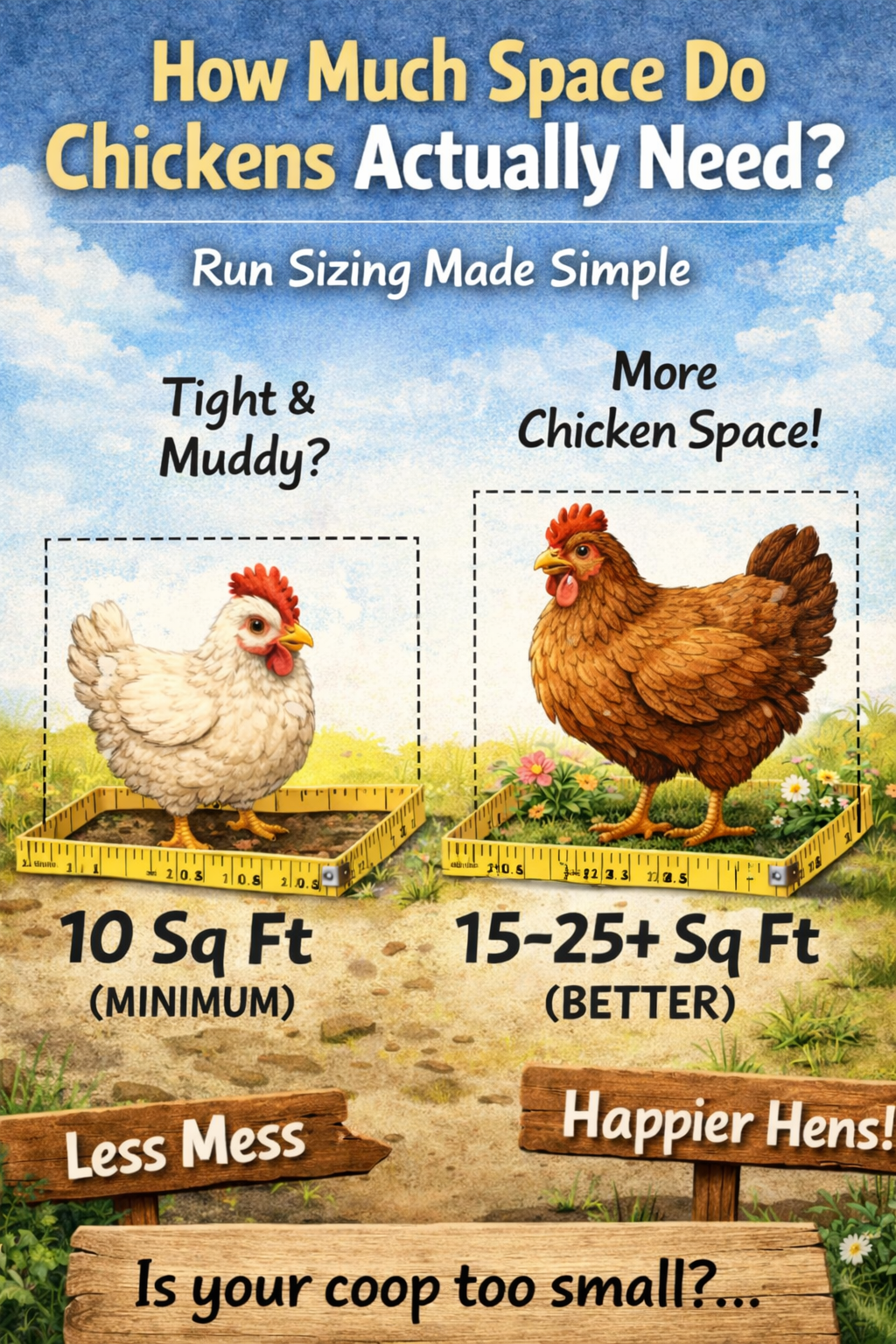 How Much Run Space Do Chickens Need?