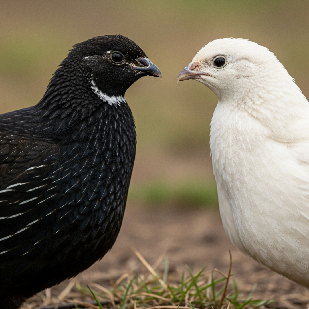 Coturnix Quail Hatching Eggs Black and White