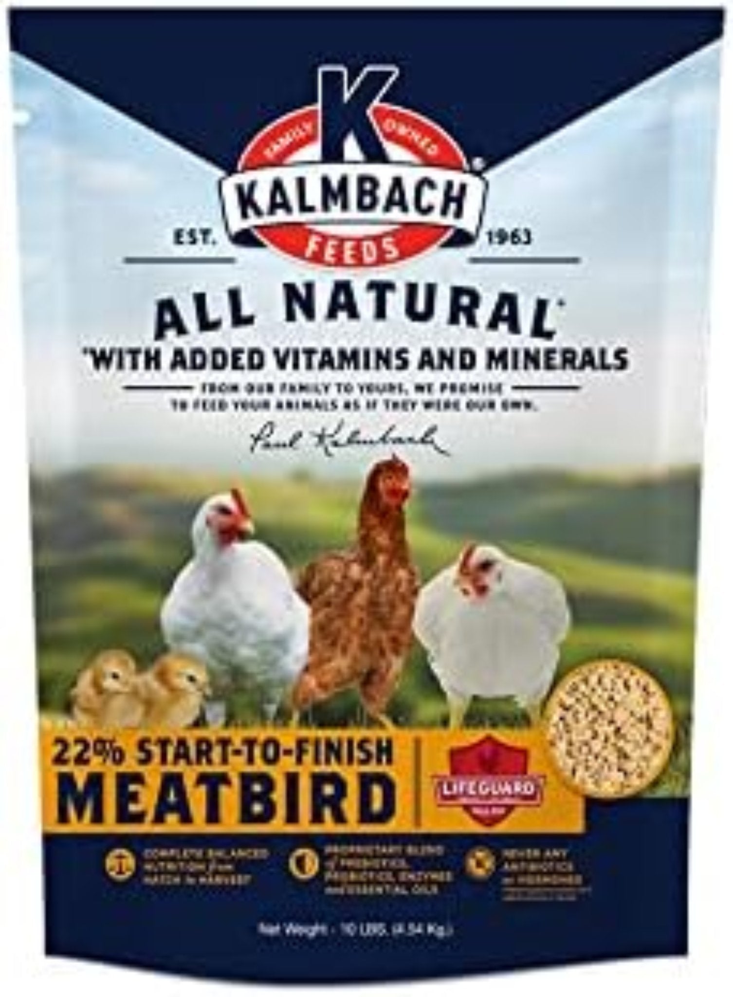 Kalmbach 22% ALL Natural  Start to Finish Meatbird Crumbles - 10 lb