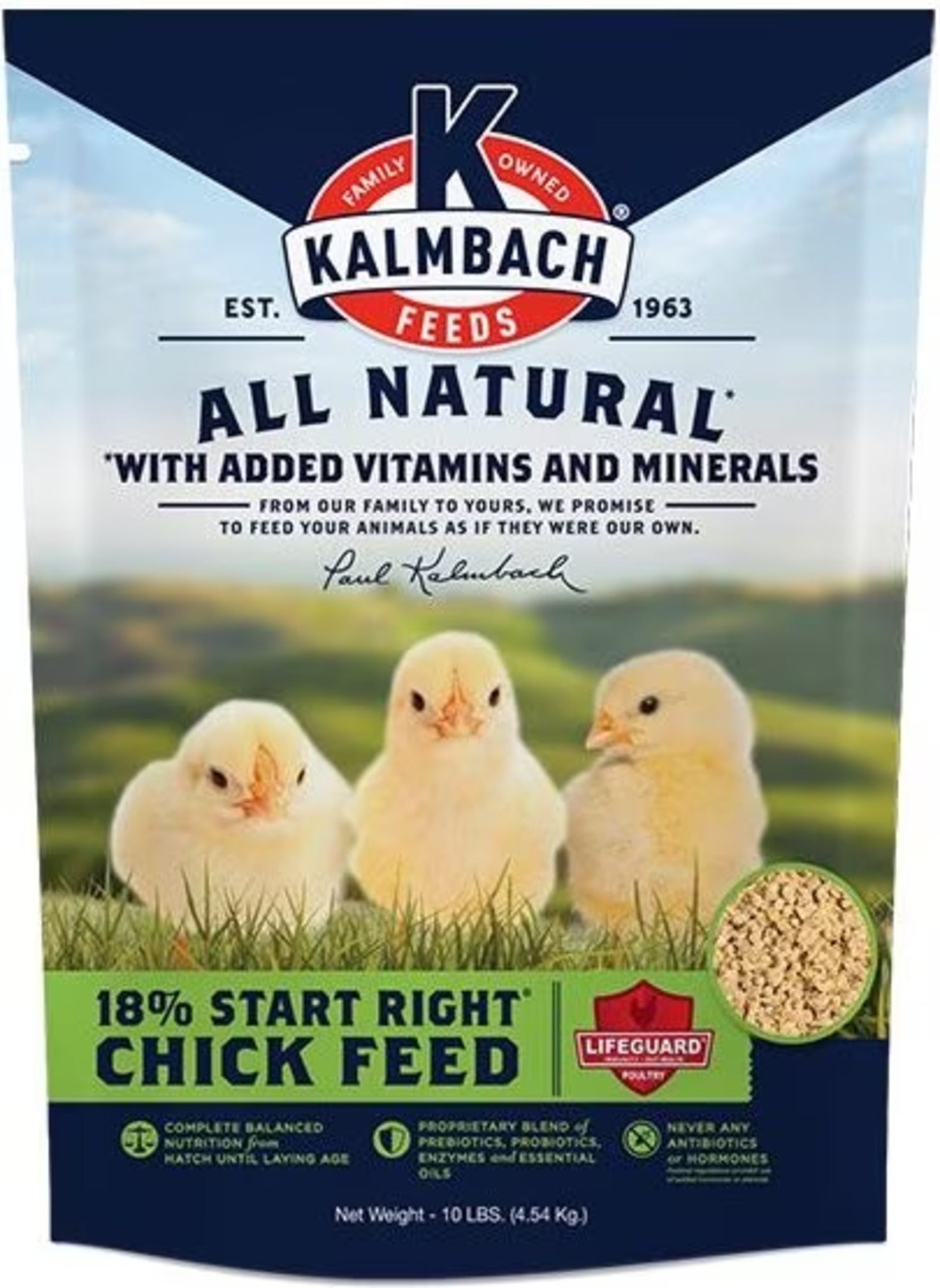 Kalmbach 18% All Natural Start Right Chick Crumbles - 10 lb