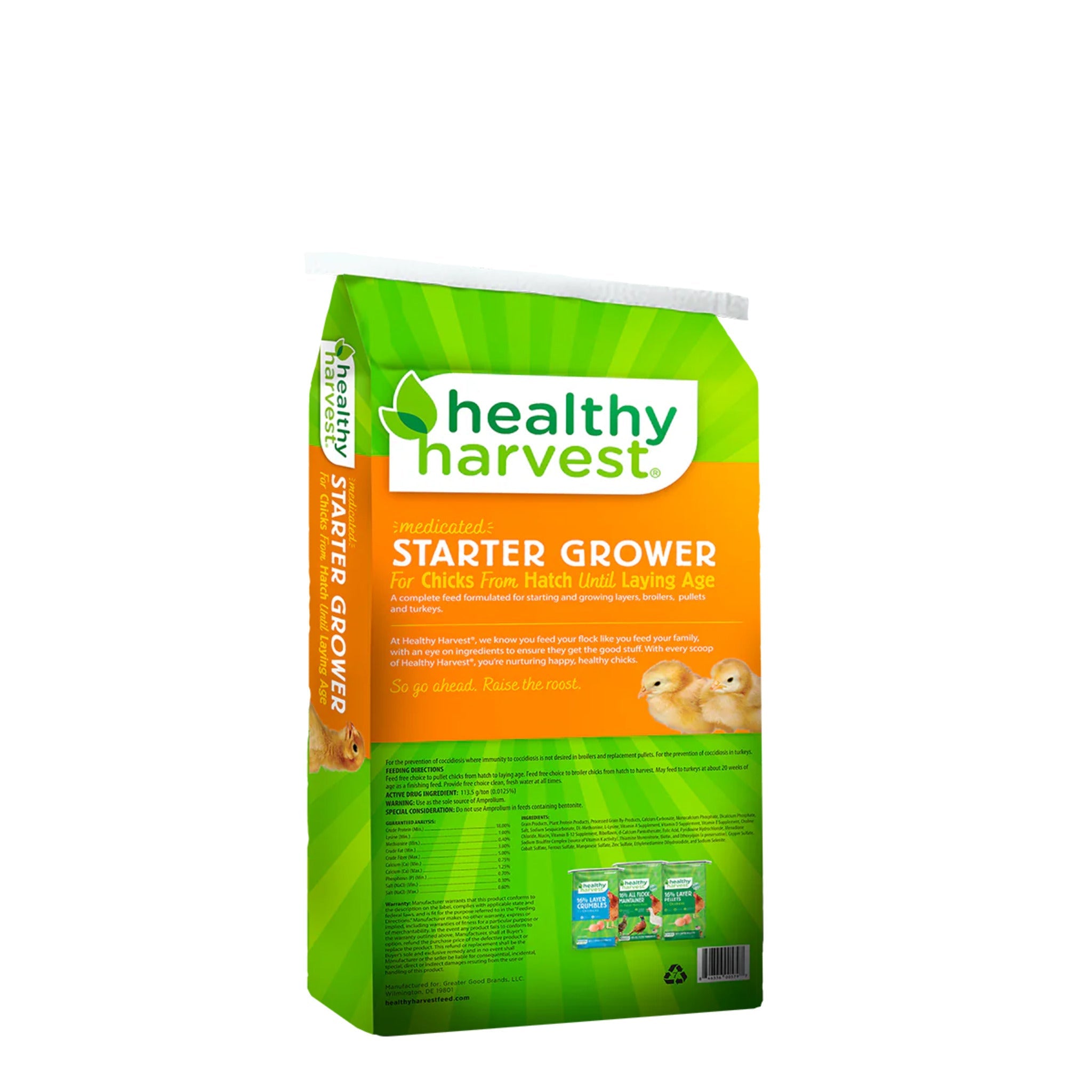 Healthy Harvest 18% Healthy Harvest Medicated Starter/Grower - 5 lb