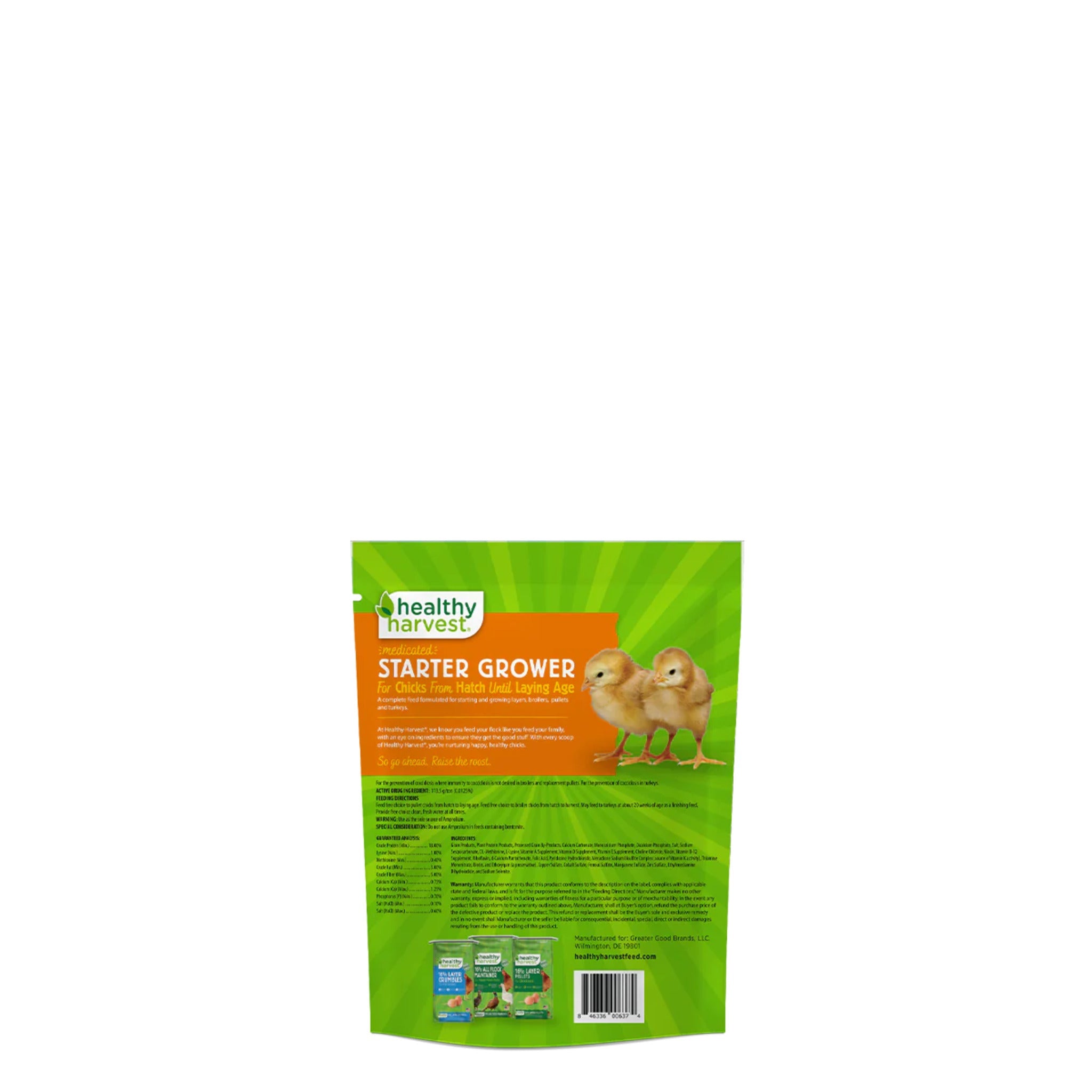 Healthy Harvest 18% Healthy Harvest Medicated Starter/Grower - 5 lb