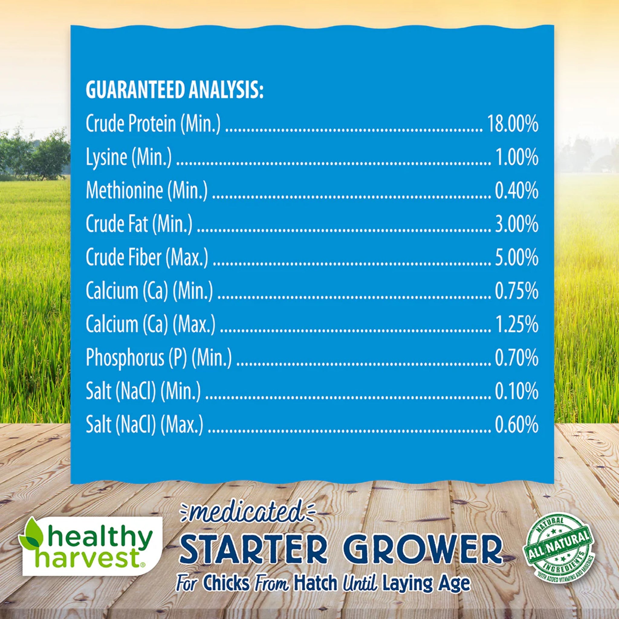 Healthy Harvest 18% Healthy Harvest Medicated Starter/Grower - 5 lb