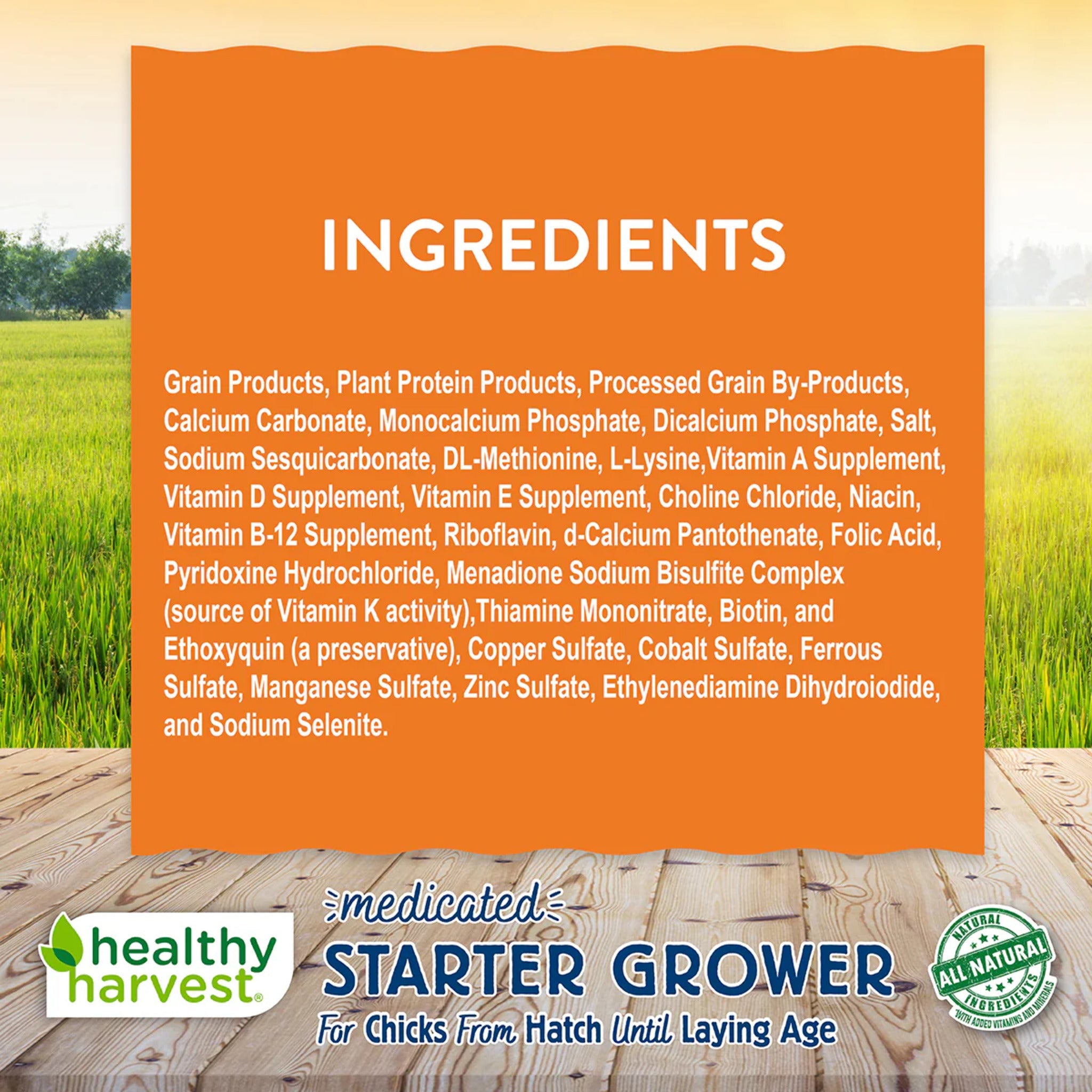 Healthy Harvest 18% Healthy Harvest Medicated Starter/Grower - 5 lb