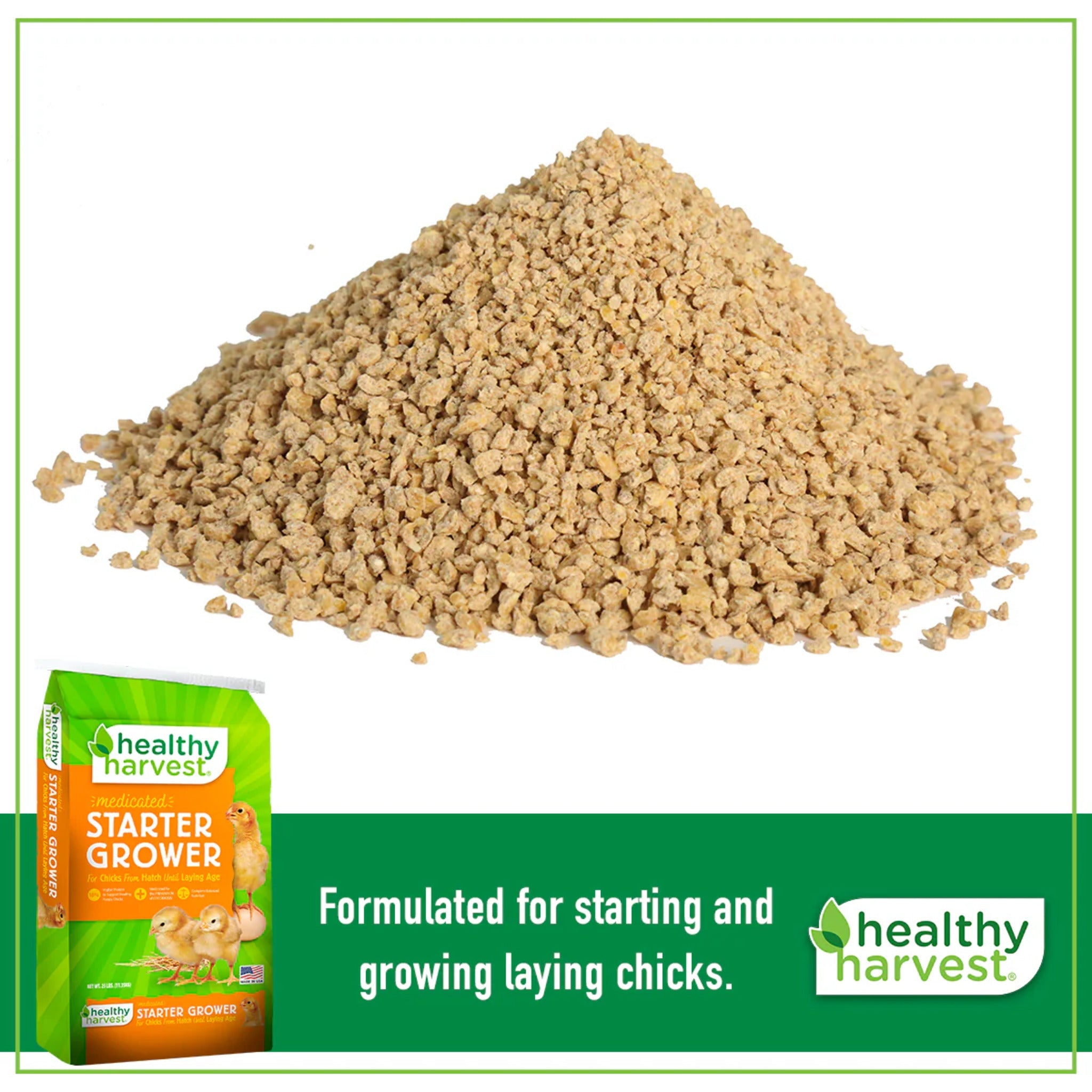 Healthy Harvest 18% Healthy Harvest Medicated Starter/Grower - 5 lb