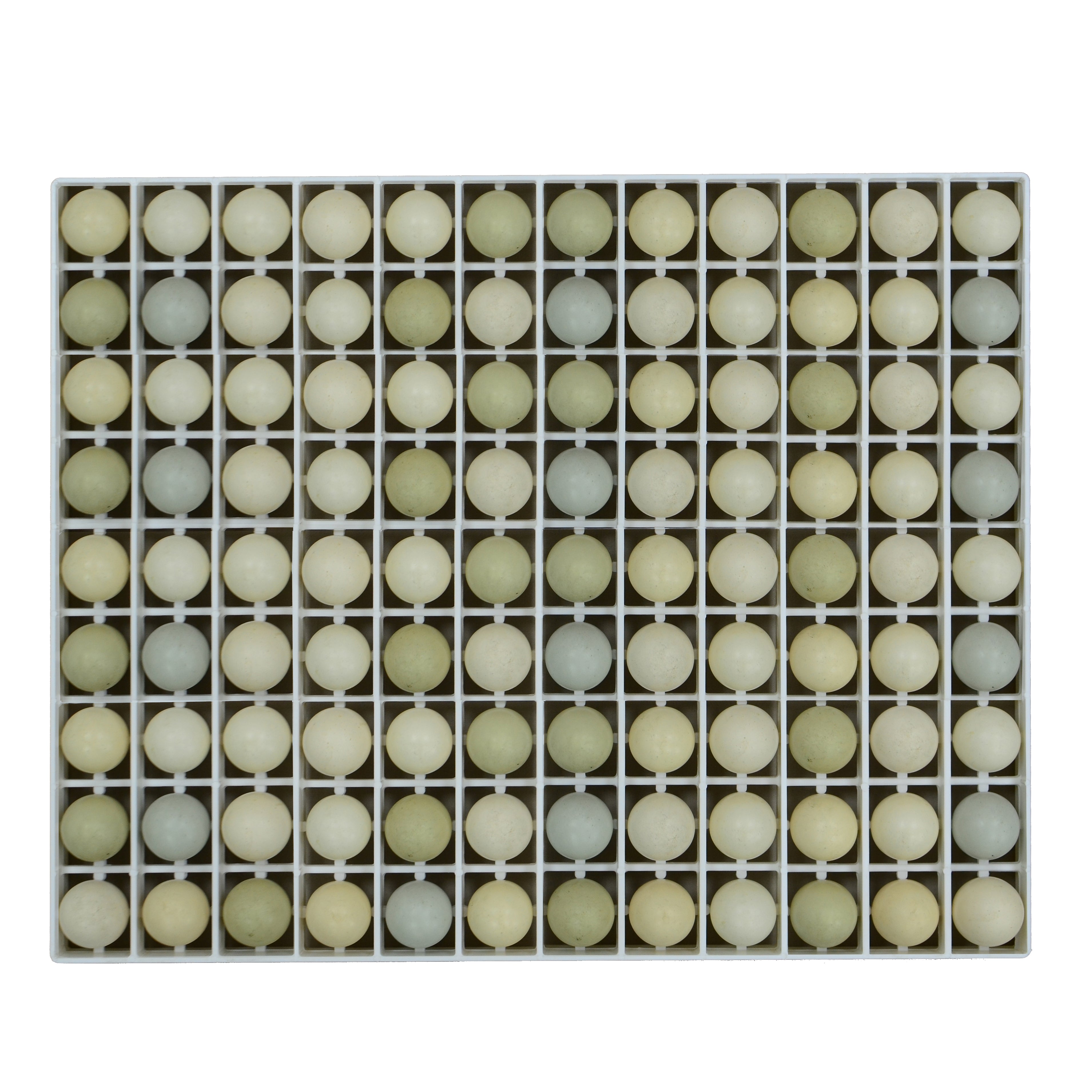 108-egg pheasant incubation tray compatible with Cimuka T-Series incubators.