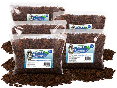 10 lb Chubby Dried Silkworm Pupae in five lb 2 resealable bags