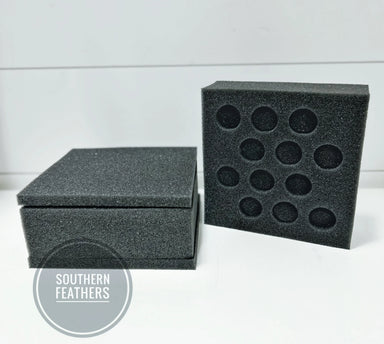 12-egg Serama egg shipper set with top and bottom pads