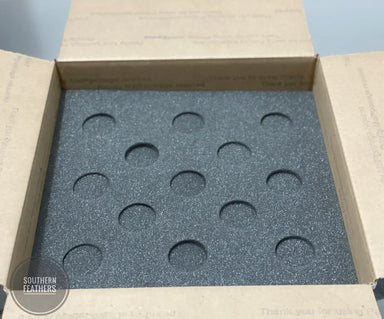 13-egg foam shipper for standard chicken eggs