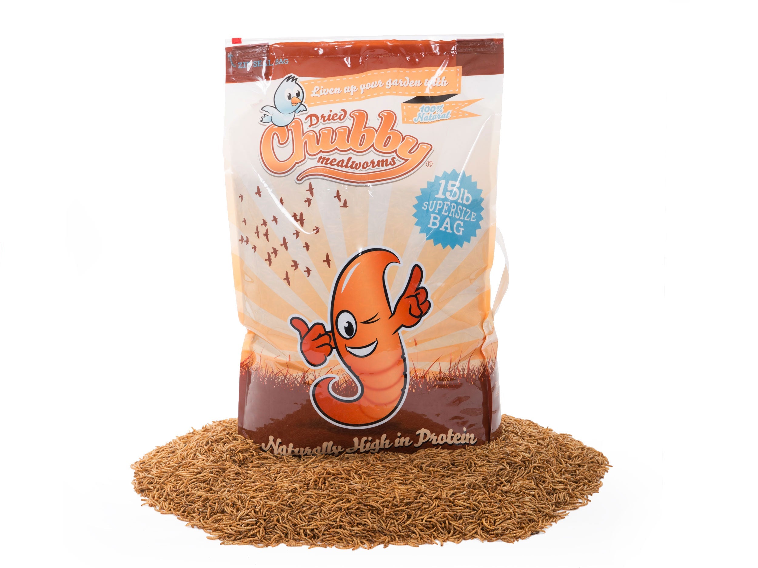 Chubby Dried Mealworms 15Lbs