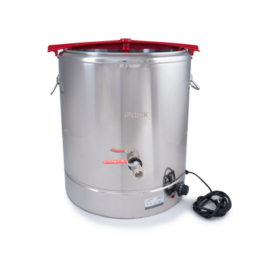16-gallon stainless steel poultry scalder with manual dunker
