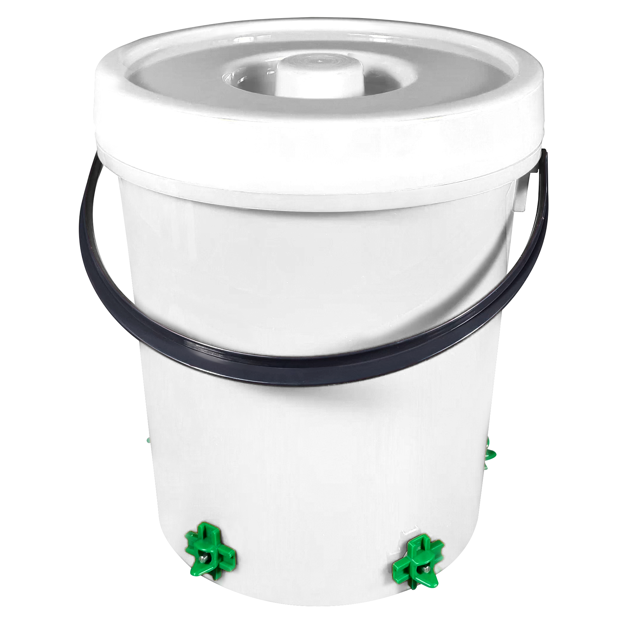 Hatching Time DIY Nipple Drinker Set (5 Pack) attached to bucket