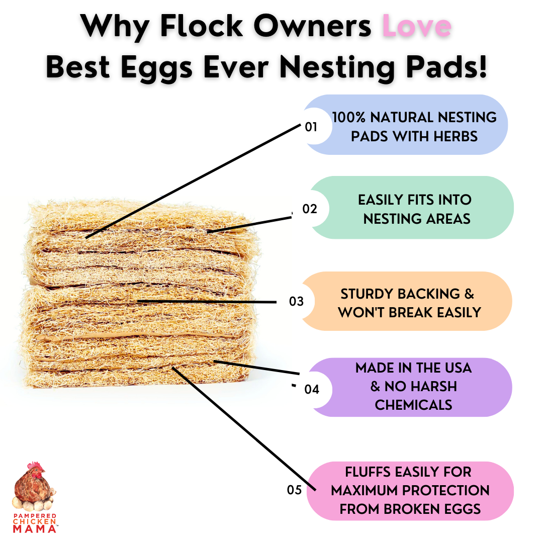 Pampered Chicken Mama Best Eggs Ever! Aspen Chicken Nesting Pads with Herbs with Lavender & Chamomile