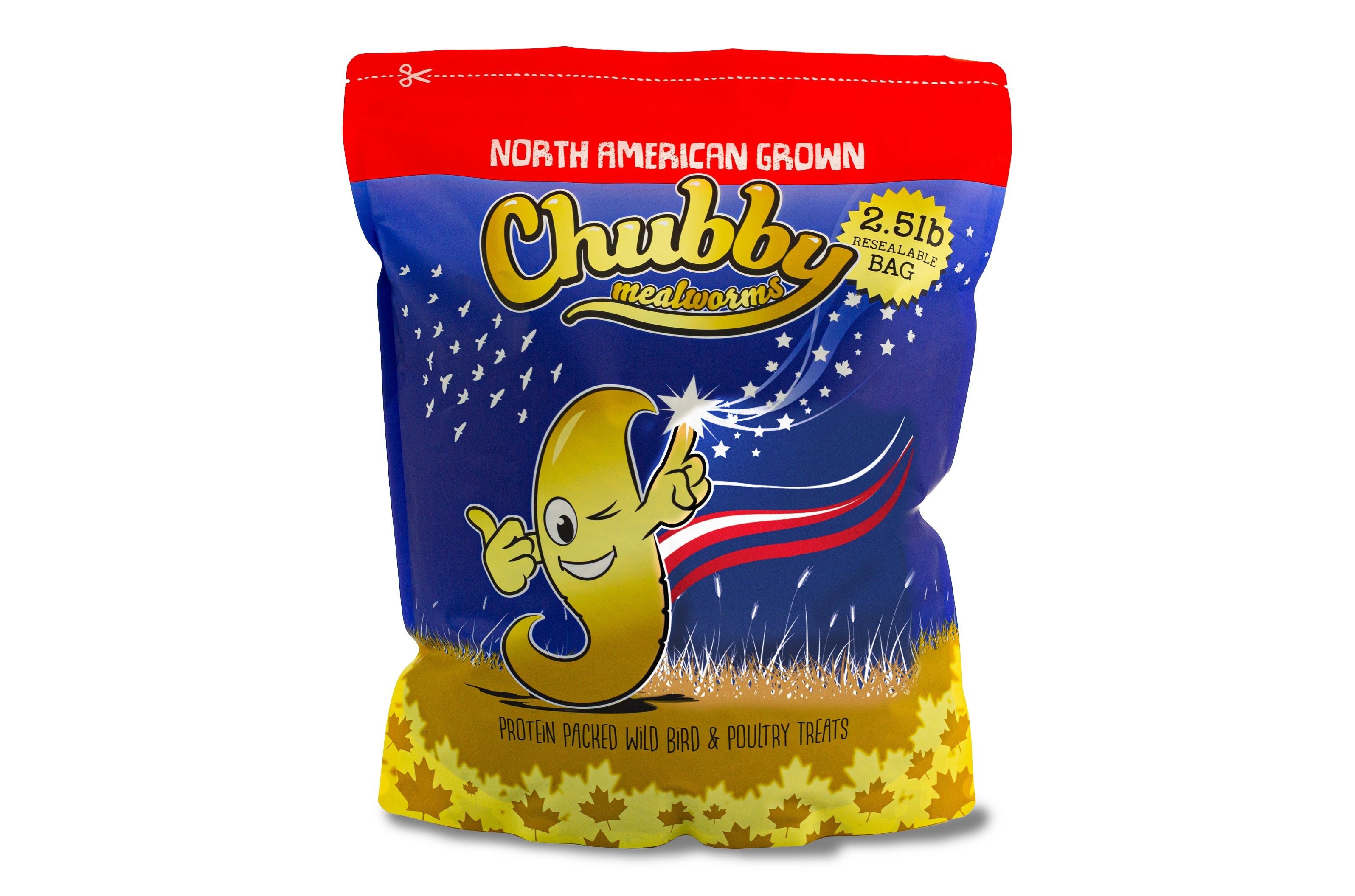 Chubby North American Dried Mealworms 7.5Lbs (Montreal Grown) Non-GMO