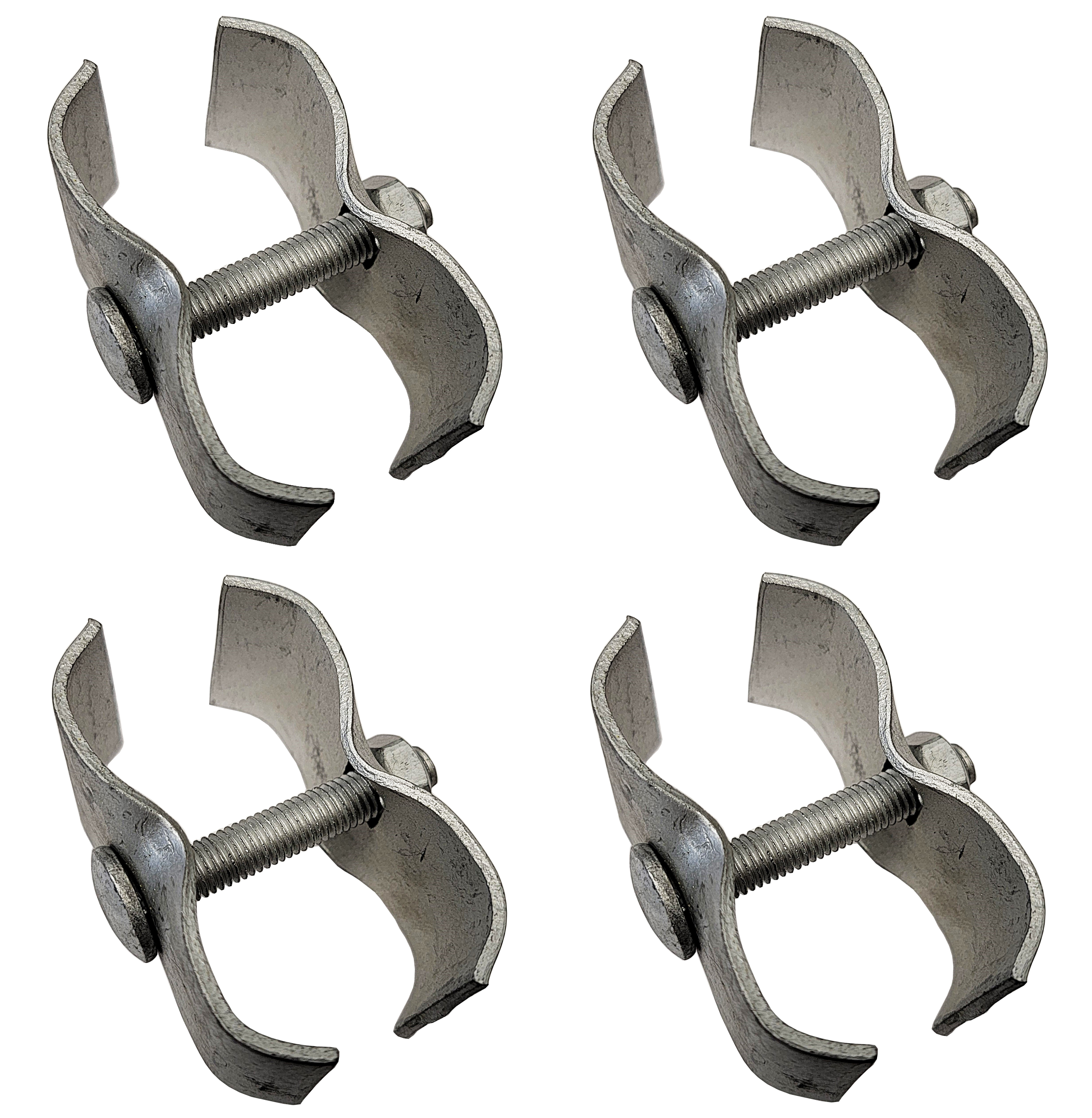 4 Pack of Galvanized Panel to Panel Clamps for 1 Inch Aluminum Square Tubing