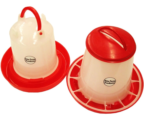 Rite Farm Products Poultry Feeders & or Waterers 4 Sizes Available for Chickens Chicks
