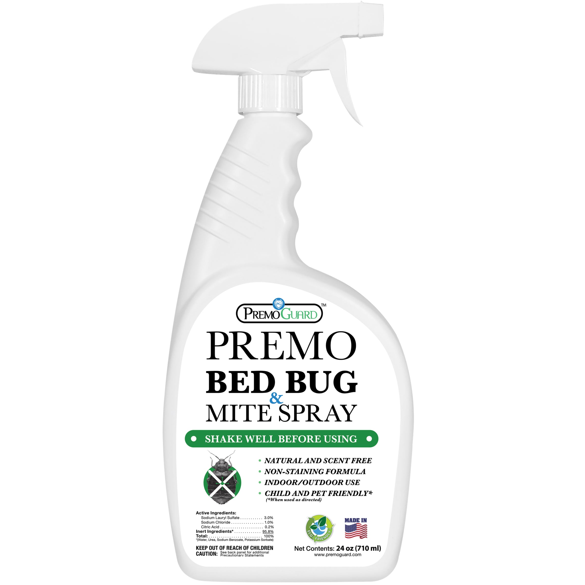 Premo Guard Bed Bug & Mite Killer - All Natural Non-Toxic 24oz