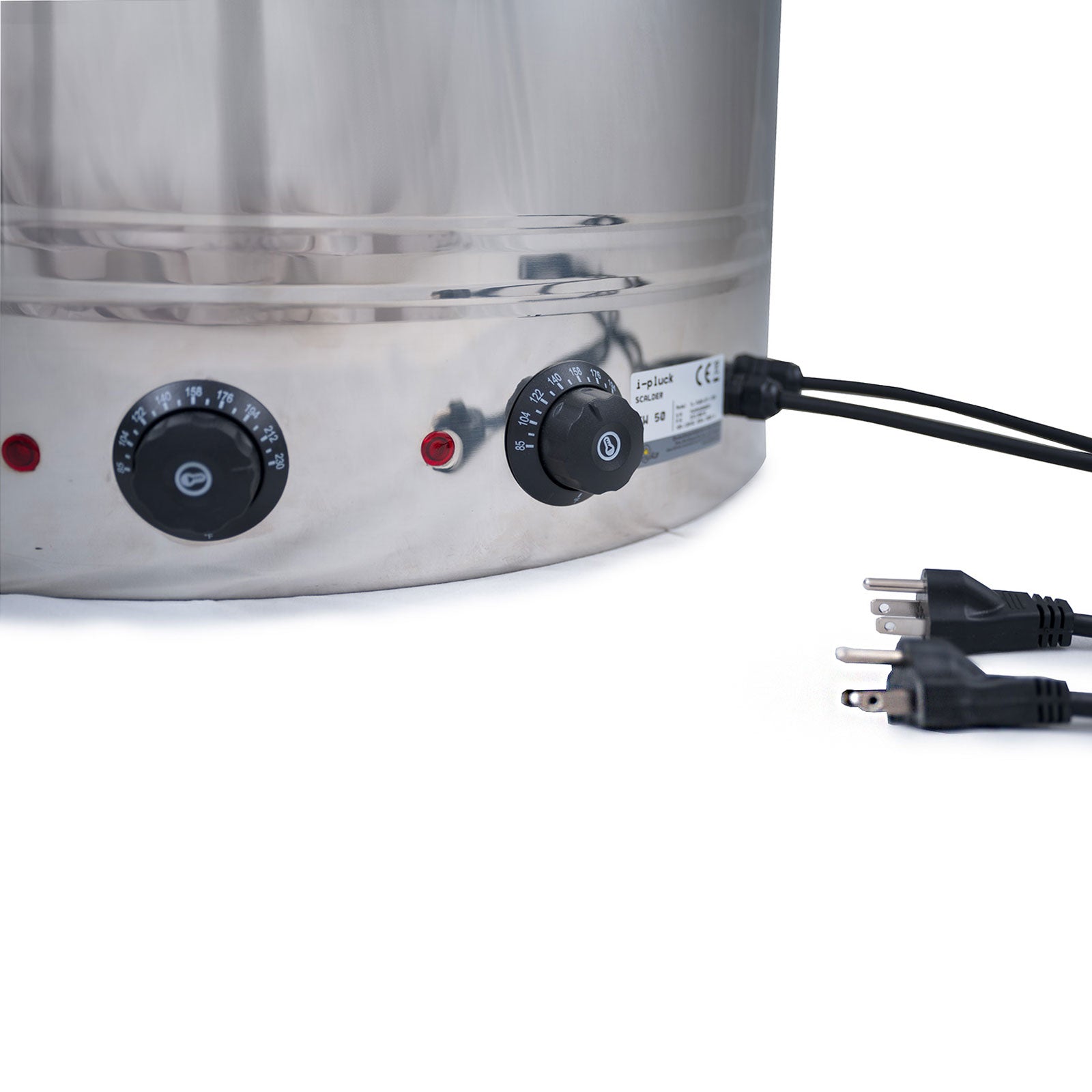 26-gallon stainless steel poultry scalder with integrated manual dunker