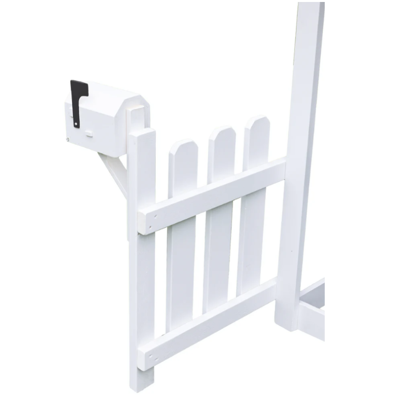 2MamaBees Mailbox with fence back view