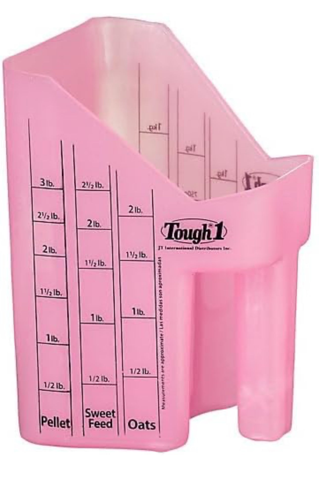 TOUGH1 FEED SCOOP WITH MEASUREMENTS (PINK)