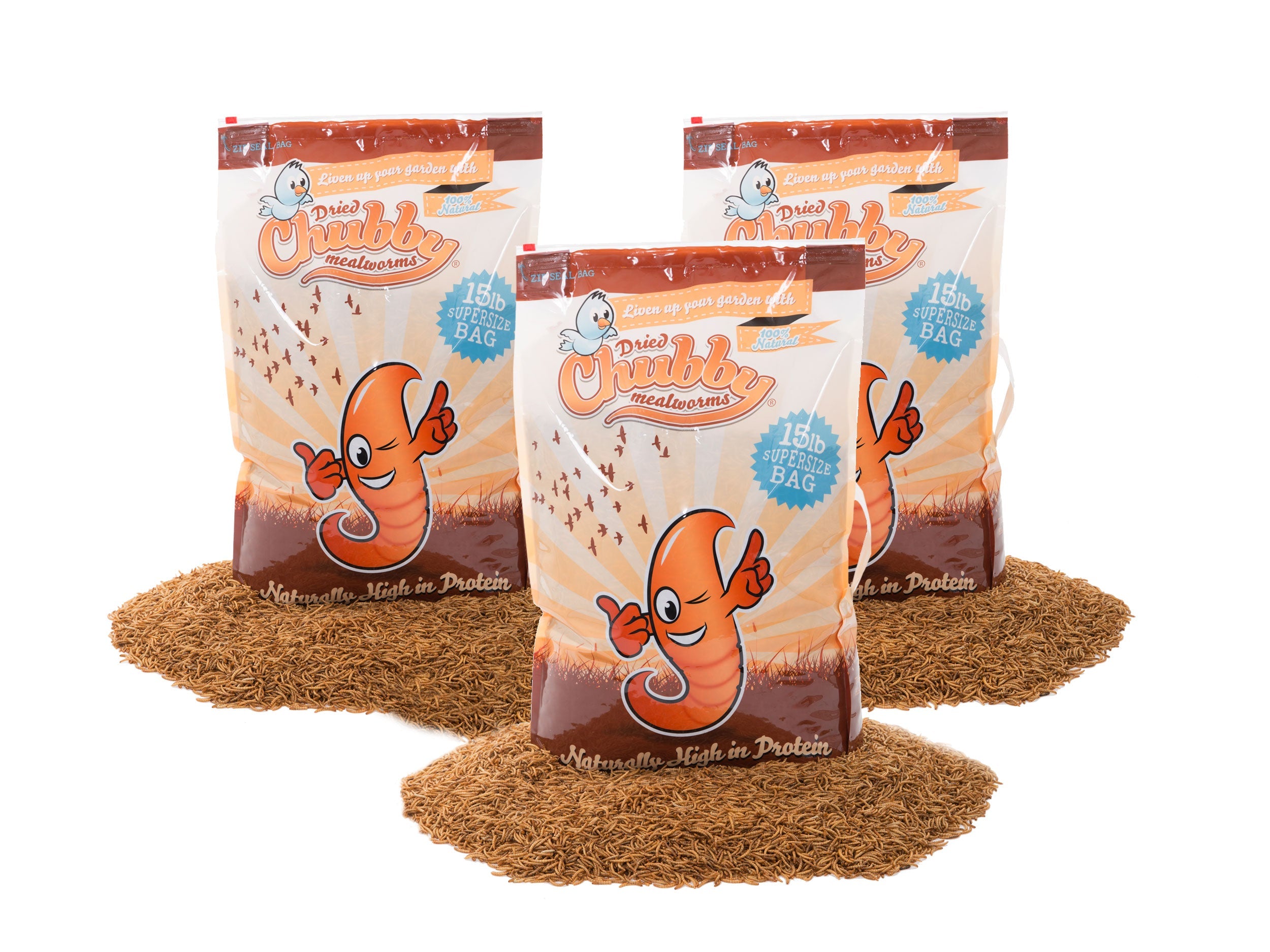 Chubby Dried Mealworms 45Lbs