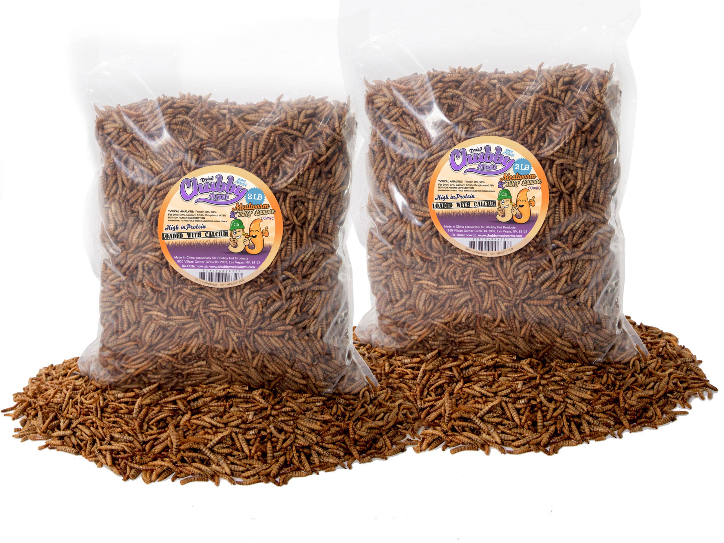 Chubby Mix 4lb (Mealworm & Black Soldier Fly Larvae Combo)