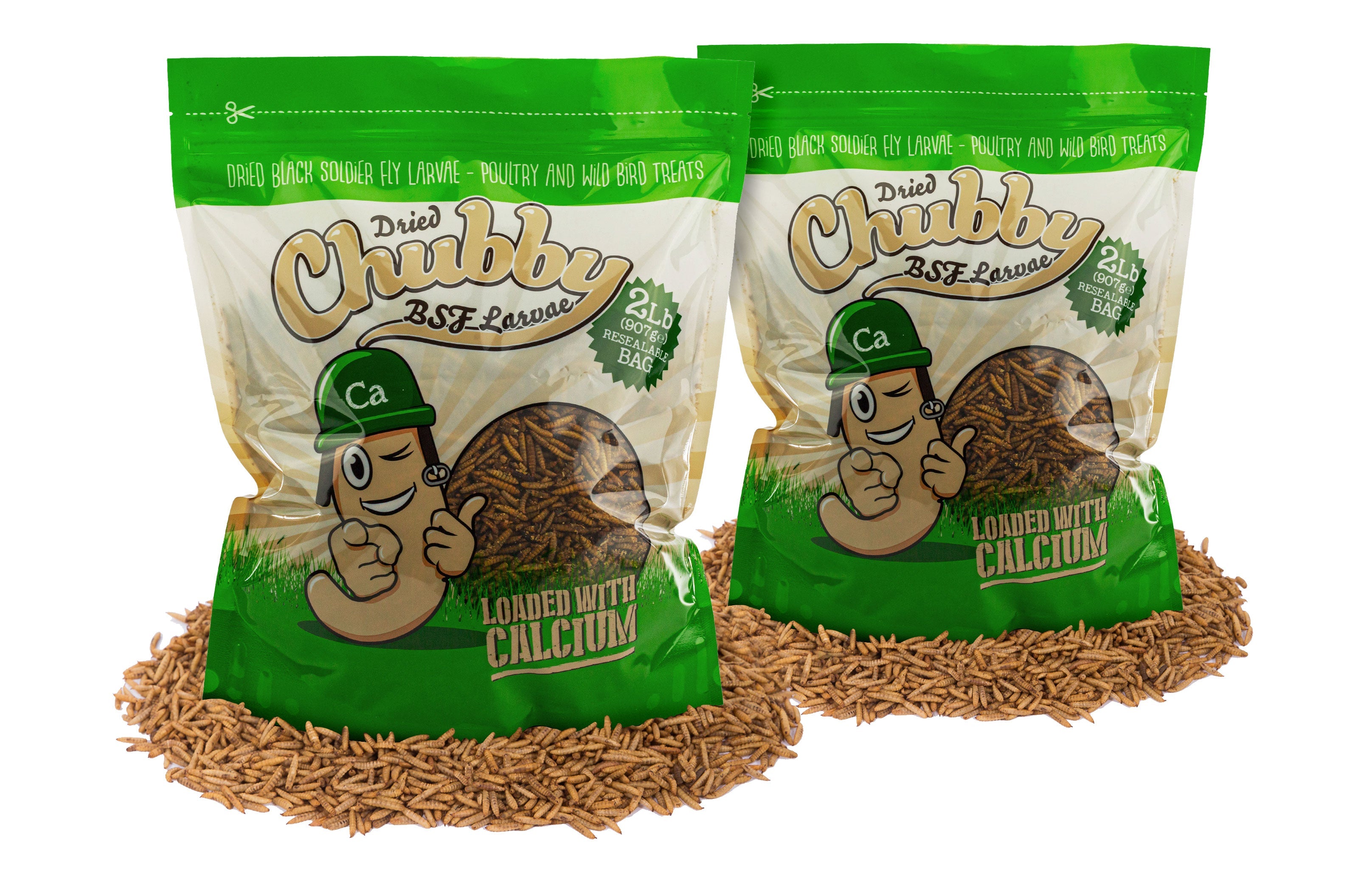 8LB Chubby Dried Black Soldier Fly Larvae