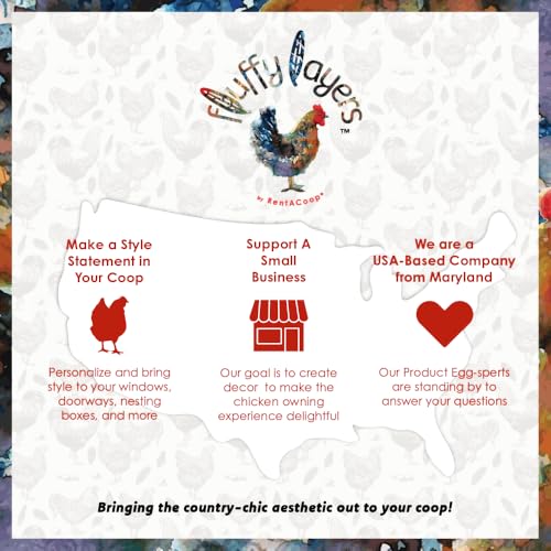 Fluffy Layers Coop Valances - Roosters & Roses