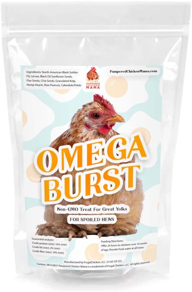 Pampered Chicken Mama Omega Burst: Omega Rich Treat For Great Eggs & Feathers!