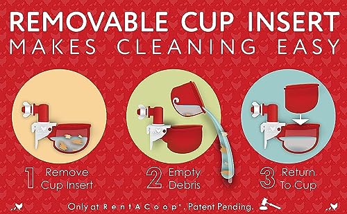 Automatic Chicken Water Cup Waterer Kit for Poultry 6-Pack