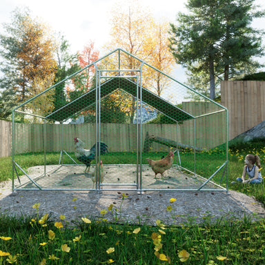 V.I.P Digital Presence Large Metal Chicken Cage Galvanized Iron Ribbon Waterproof and UV Resistant main image