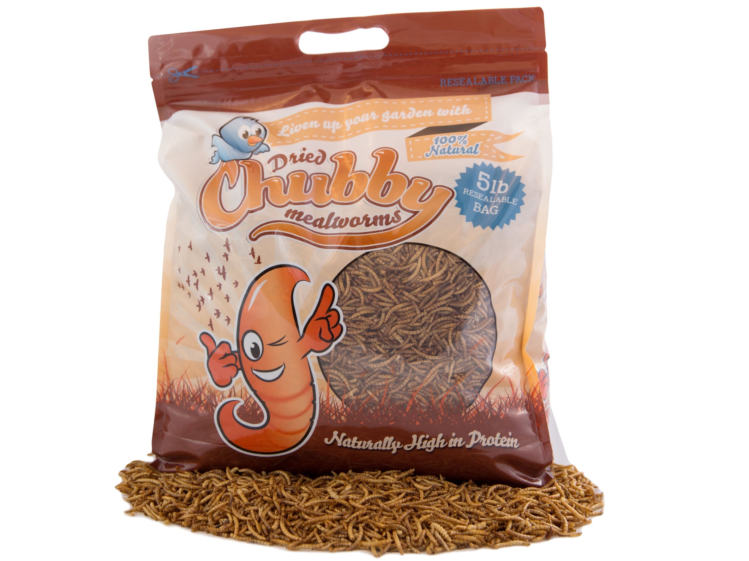 Chubby Dried Mealworms 5Lbs