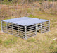 5' x 5' mobile broiler chicken tractor with PVC-coated tarp