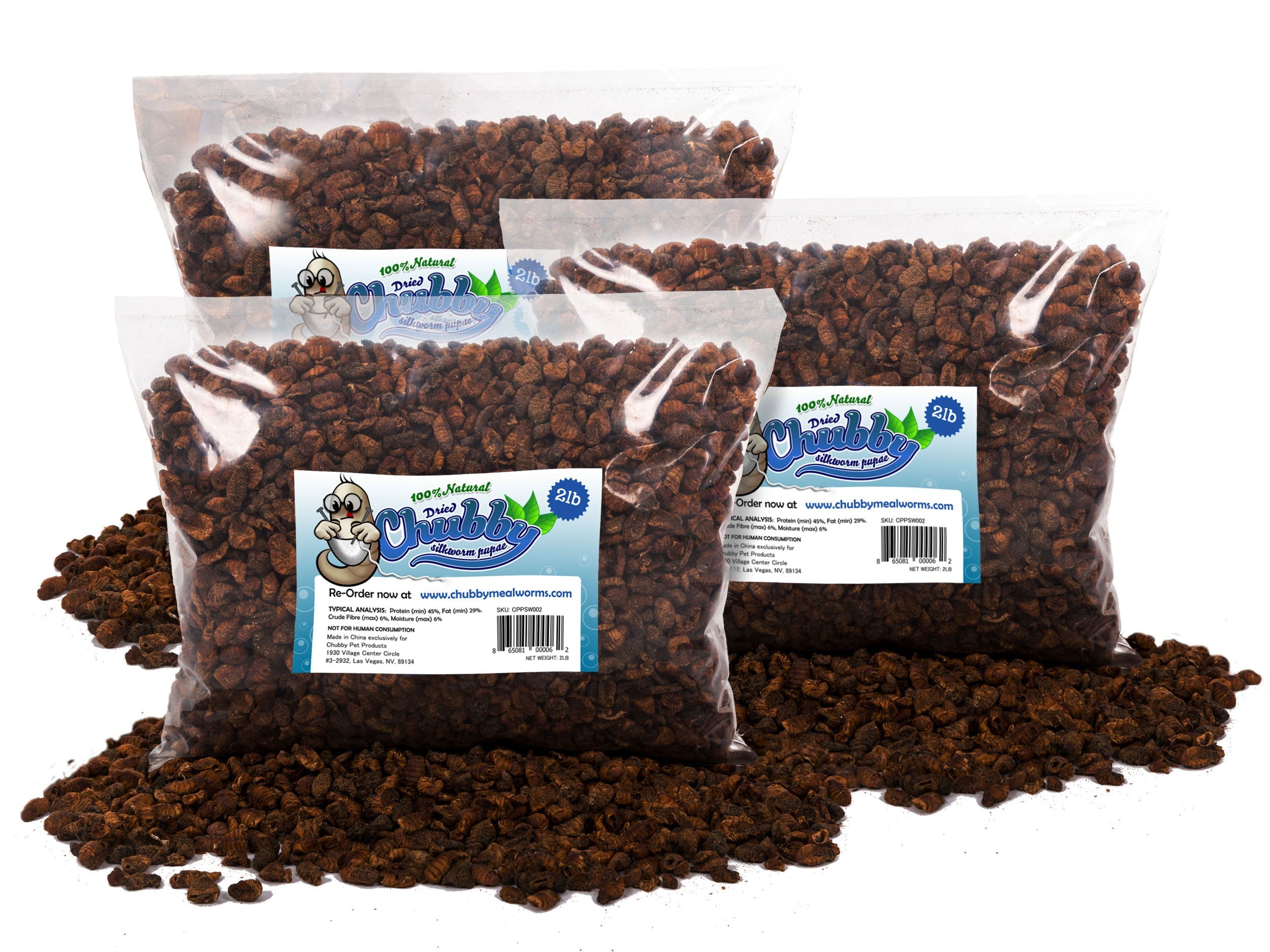 6 lb Chubby Dried Silkworm Pupae