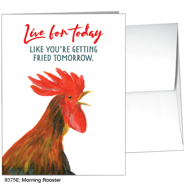 Morning Rooster, Greeting Card (8375E)