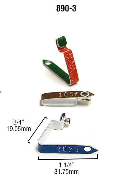 WING BAND TAG/0901-1000/LIGHT BLUE/STYLE 890