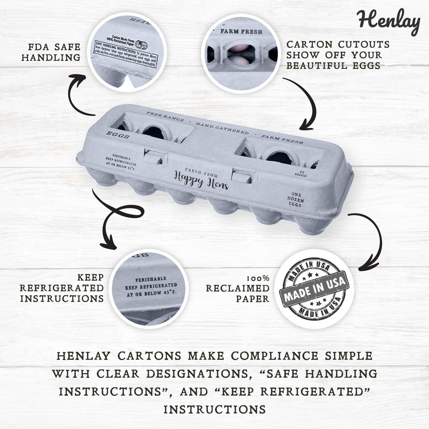 Henlay Traditional Egg Cartons