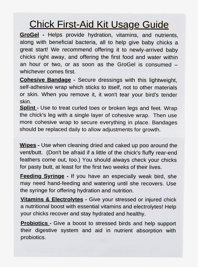 My Pet Chicken Chick First Aid Kit