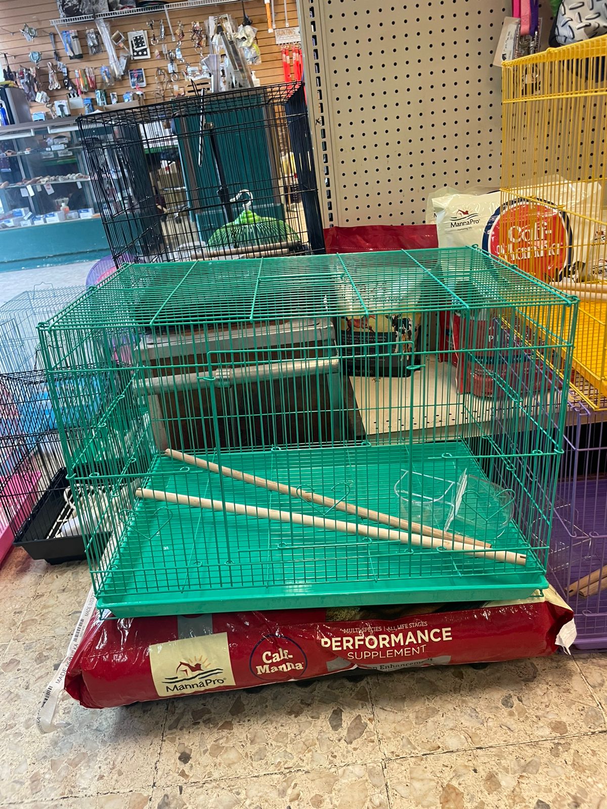 Breeder Cage 23.5X16X16H. Multi Colors green