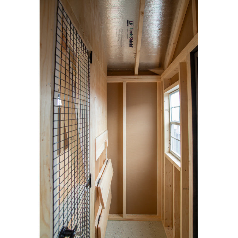 Gable Roof Coop with Feed Room A820RGC | Hen House Collection