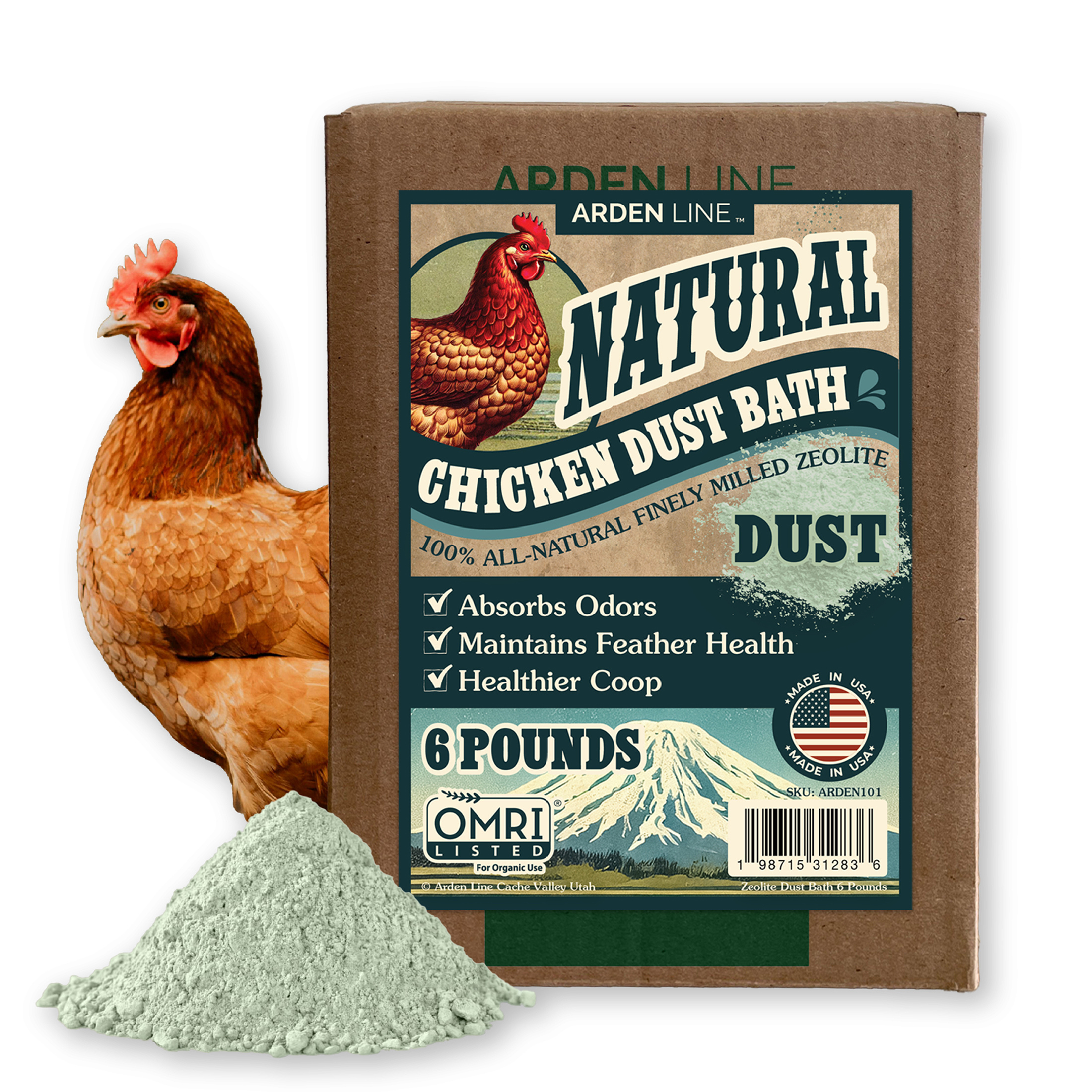 ARDEN LINE natural zeolite chicken dust bath for poultry