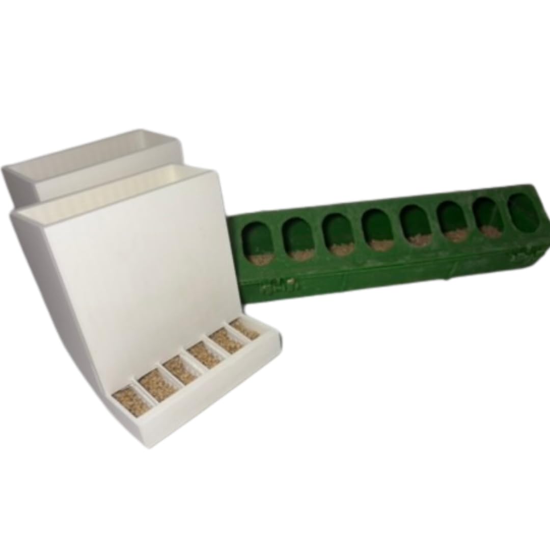 Adjustable quail feeder for brooder cages