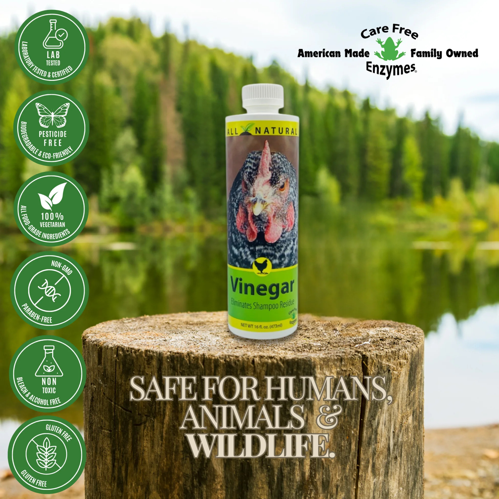 All Natural Vinegar Shampoo Residue Eliminator for Animals