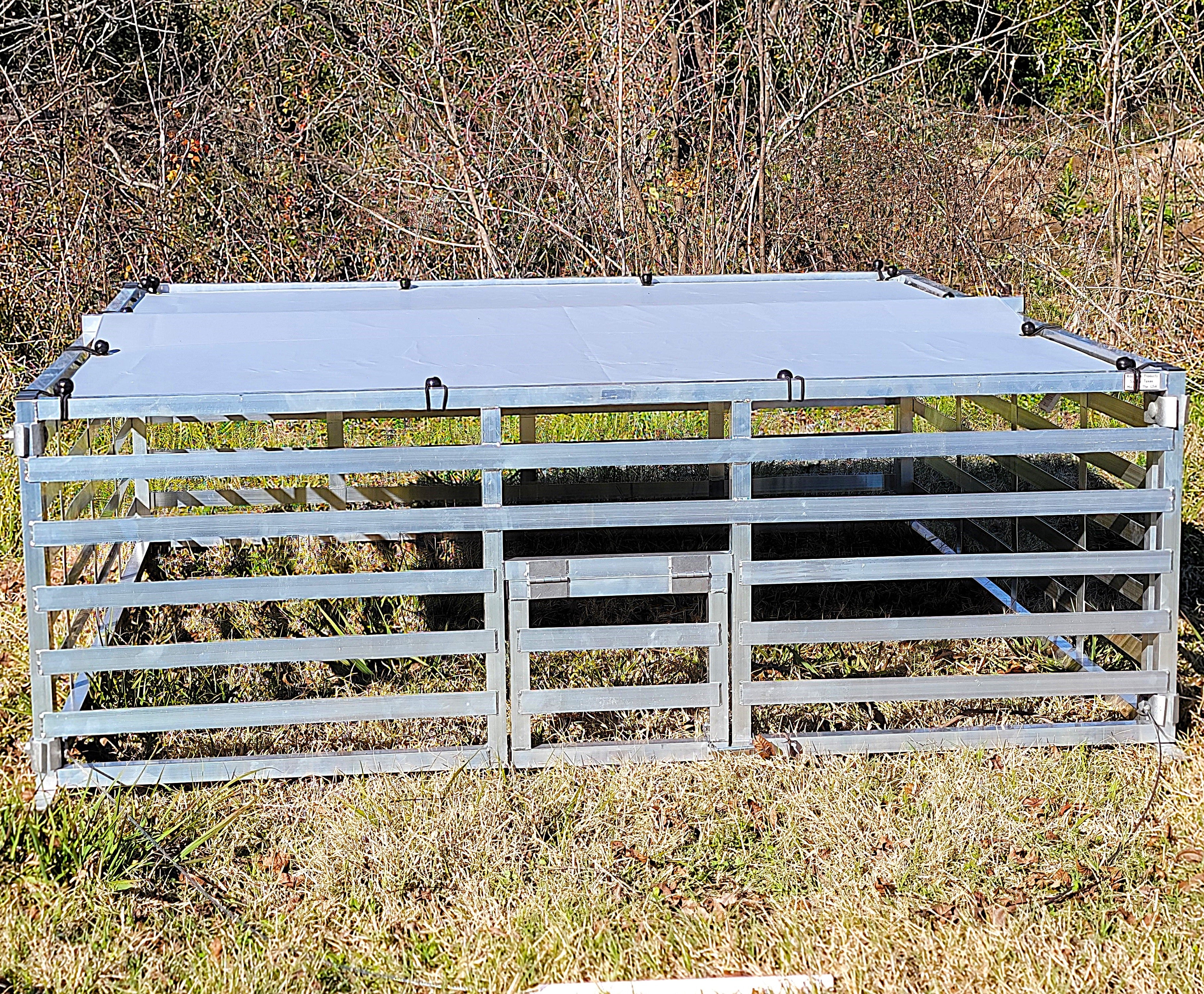 Aluminum mobile chicken tractor for broiler meat birds